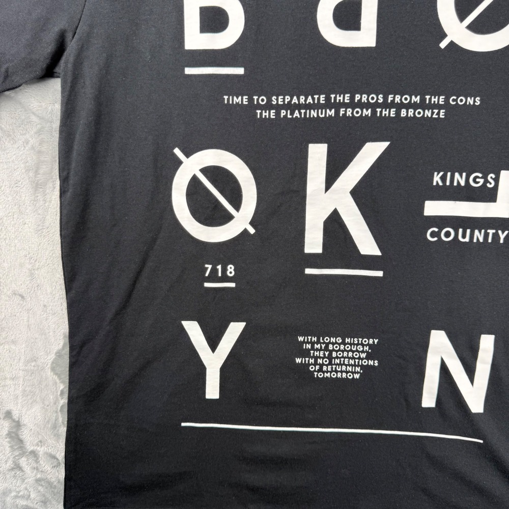 Rocawear BLVK Brooklyn Kings County Mens T-Shirt Black Cotton Large Streetwear - Picture 8 of 16